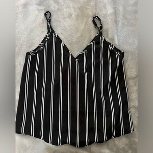 Cropped striped tank top loose breathable material, size xs, perfect condition